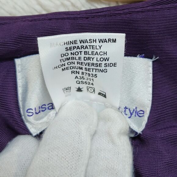 Susan Graver Career Shacket/Shirt/Blouse Purple Women's Medium Valour Trim...... - Picture 4 of 8